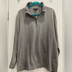 Banana republic XL grey lightweight half zip pullover euc